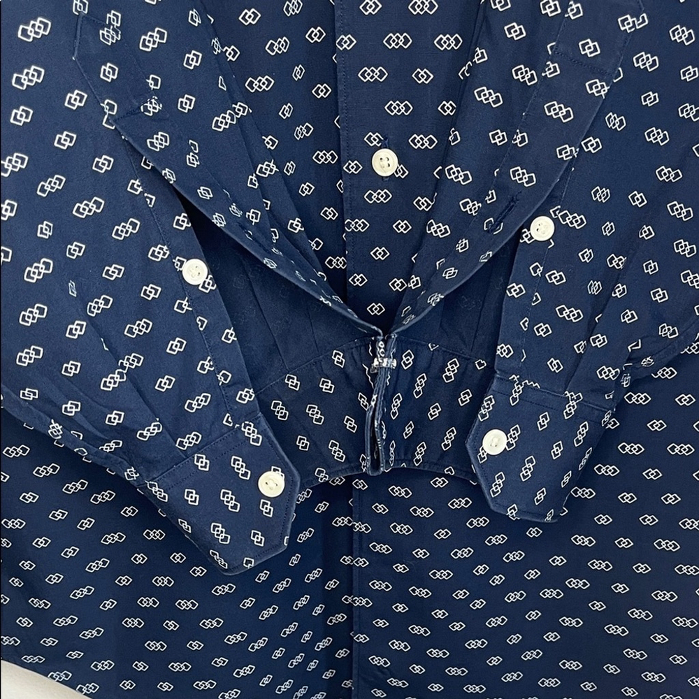 Daniel Cremieux Men's Navy Patterned Shirt - Picture 3 of 4